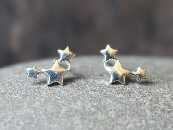 Three Star Cluster Earrings