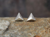 3D Triangle Stud Earrings