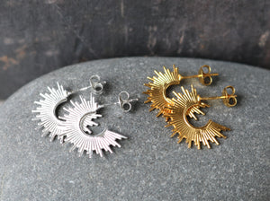 Sunburst Hoop Earrings