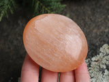 Orange Selenite Palm Stone