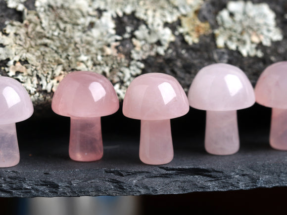 Mini Rose Quartz Mushroom