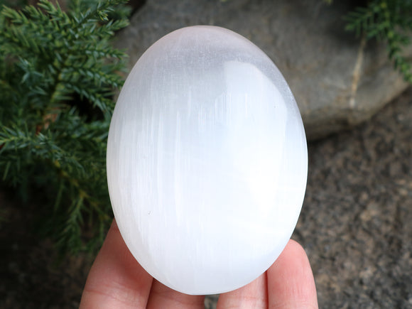 Selenite Palm Stone