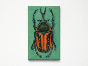 Beetle Painting (original) "Scarabaeidae"