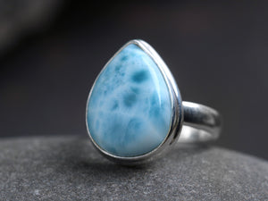 Teardrop Larimar Ring