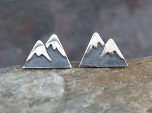 Snow Cap Mountain Post Earrings