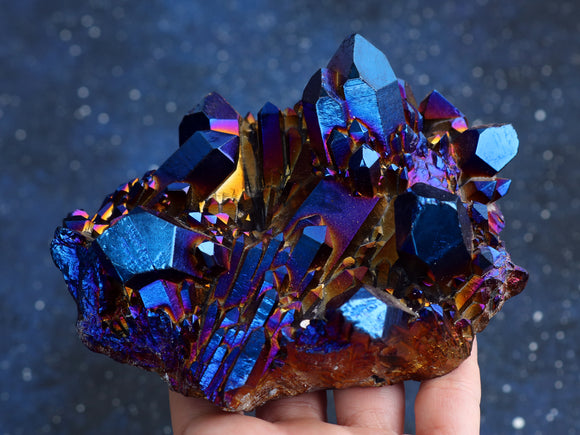 Titanium Aura Quartz Cluster (one of a kind)